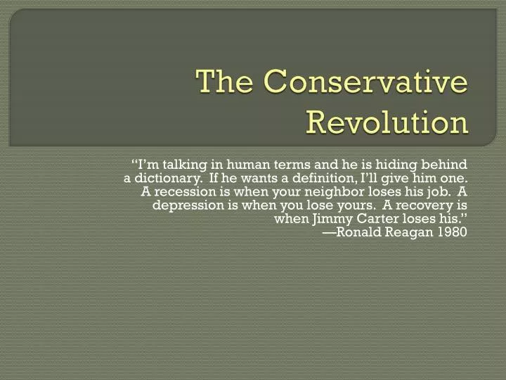 the conservative revolution