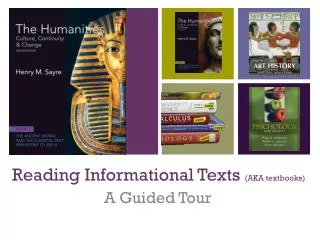 Reading Informational Texts (AKA textbooks)
