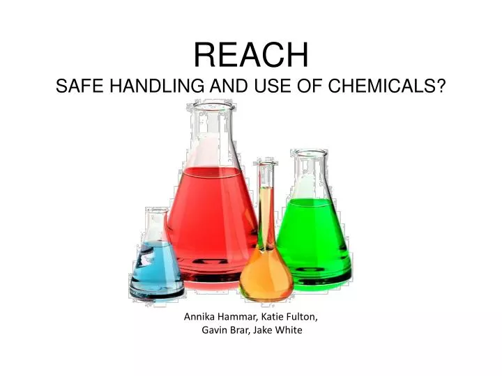 reach safe handling and use of chemicals