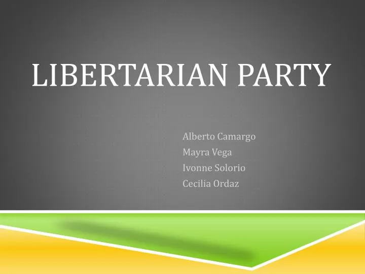 libertarian party