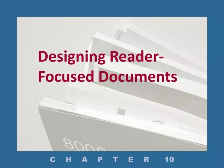 designing reader focused documents