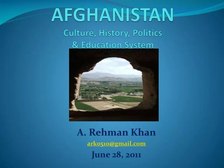 afghanistan culture history politics education system
