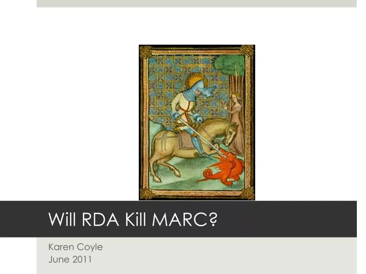 will rda kill marc
