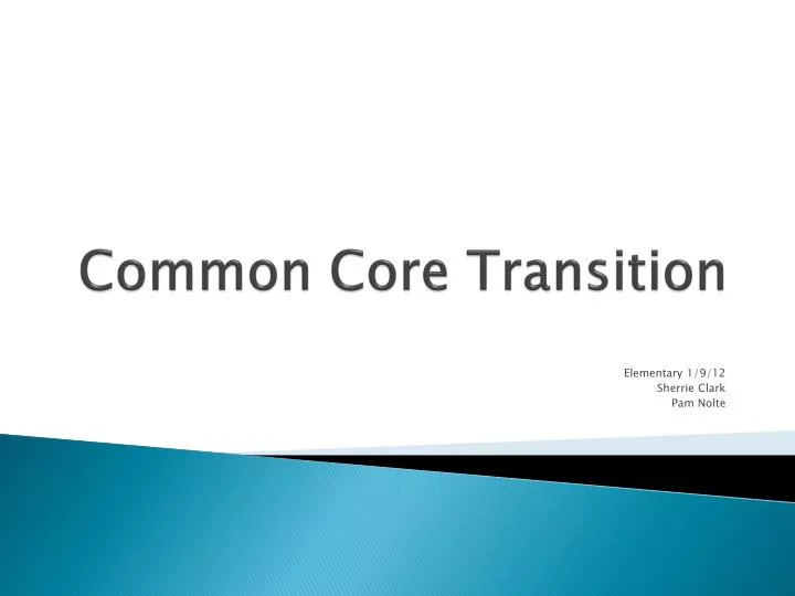 common core transition