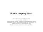 House keeping items - slide 1