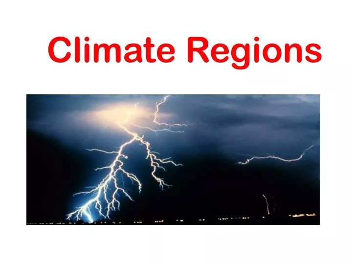 climate regions