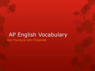 AP English Vocabulary