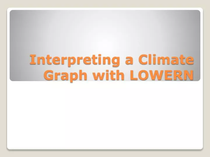 interpreting a climate graph with lowern