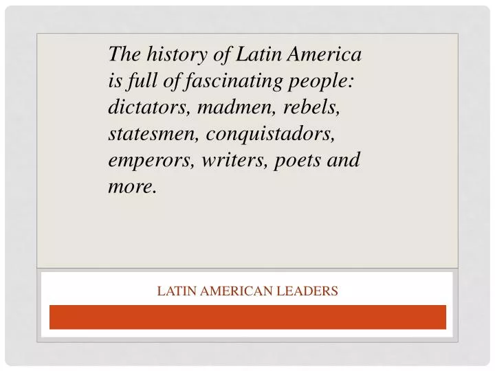 latin american leaders