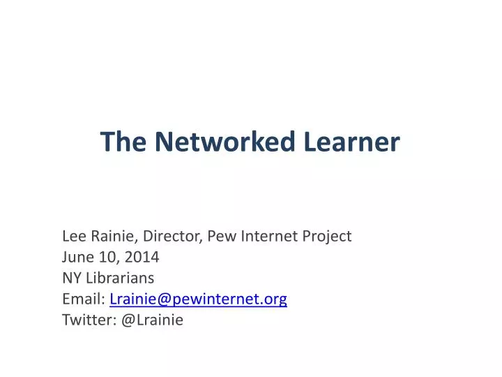 the networked learner
