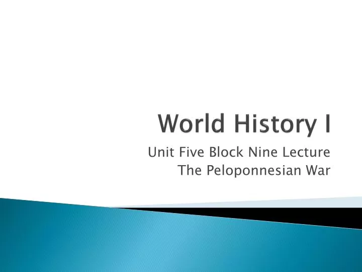 world history i