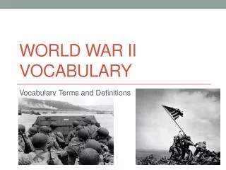 World War II Vocabulary