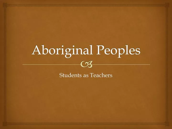aboriginal peoples