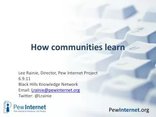 How communities learn