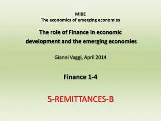MIBE The economics of emerging economies