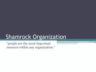 Shamrock Organization
