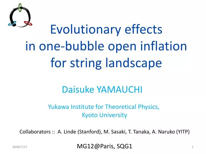 evolutionary effects in one bubble open inflation for string landscape