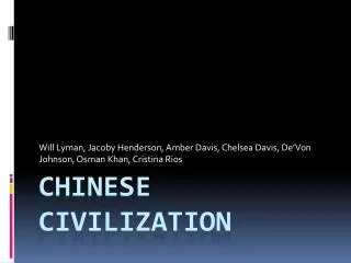 Chinese Civilization