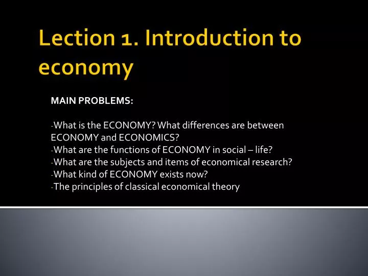 lection 1 introduction to economy