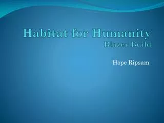 Habitat for Humanity Blazer Build