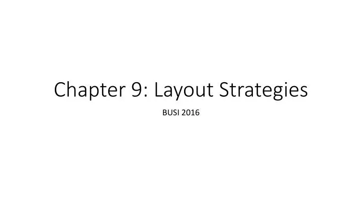 chapter 9 layout strategies
