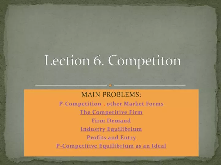 lection 6 competiton