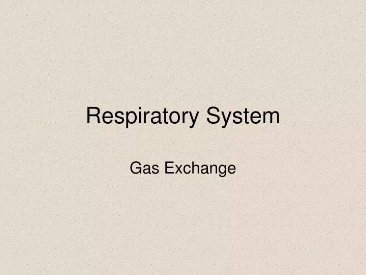 respiratory system