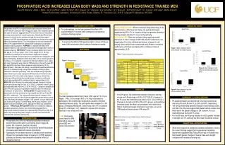 PHOSPHATIDIC ACID INCREASES LEAN BODY MASS AND STRENGTH IN RESISTANCE TRAINED MEN