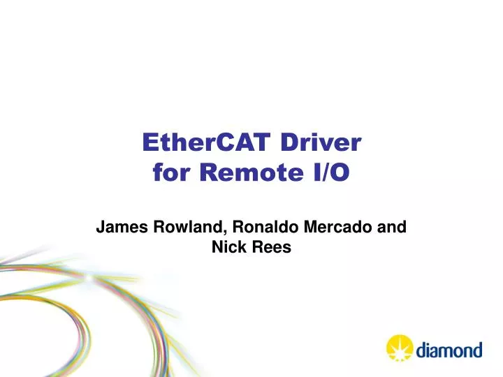 ethercat driver for remote i o