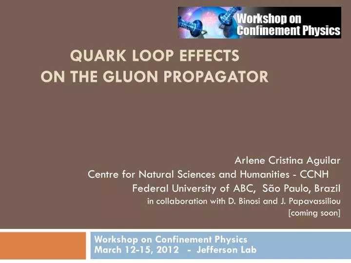 quark loop effects on the gluon propagator