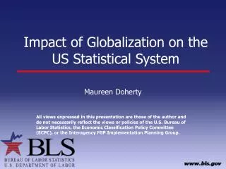 Impact of Globalization on the US Statistical System