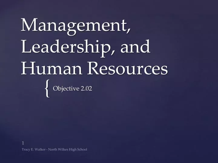 management leadership and human resources