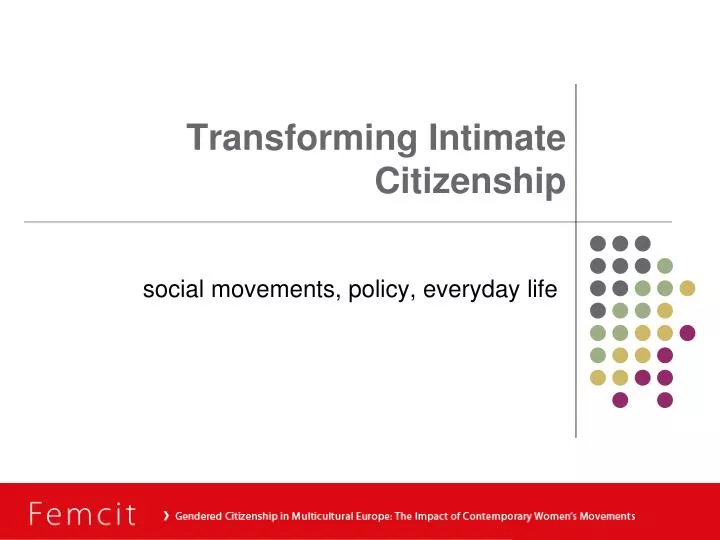transforming intimate citizenship