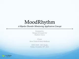 MoodRhythm A Bipolar Disorder Monitoring Application Concept