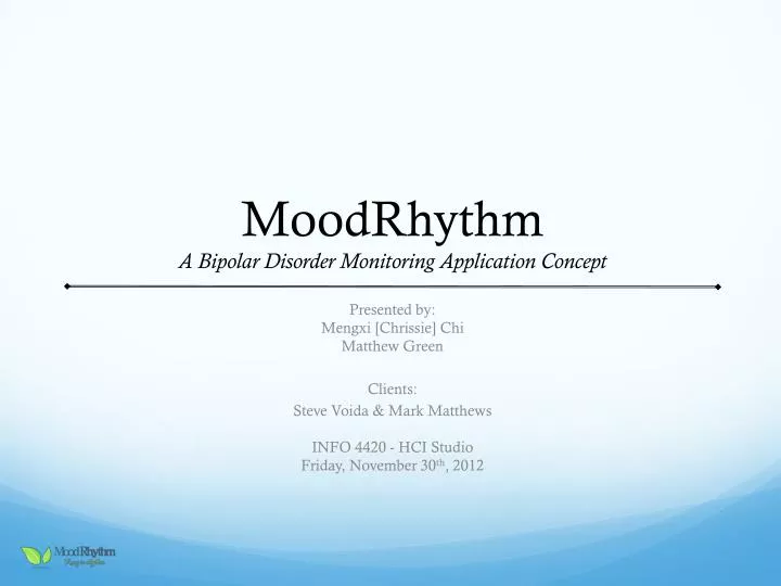 moodrhythm a bipolar disorder monitoring application concept