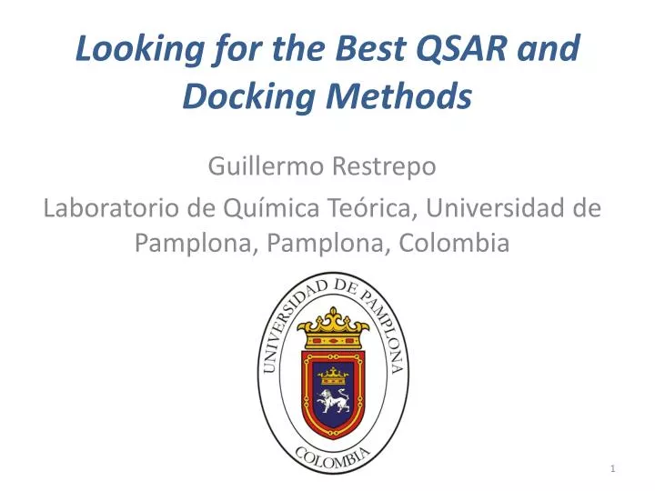 looking for the best qsar and docking methods