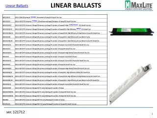 Linear Ballasts