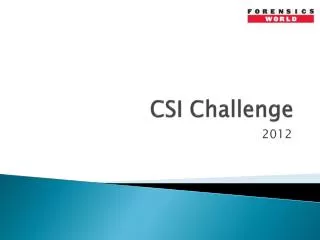CSI Challenge