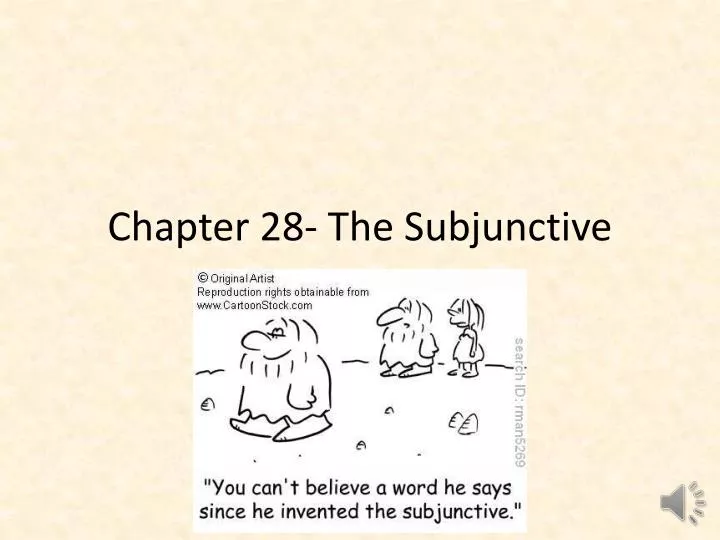 chapter 28 the subjunctive