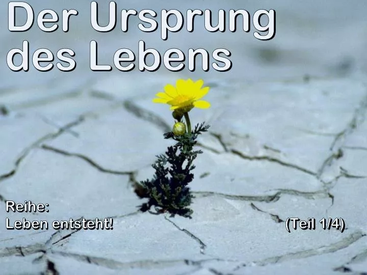 der ursprung des lebens