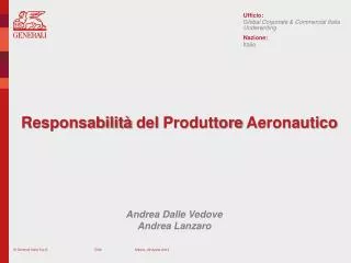 Responsabilità del Produttore Aeronautico