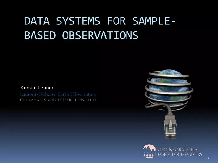 data systems for sample based observations