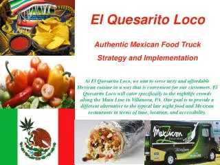 El Quesarito Loco Authentic Mexican Food Truck Strategy and Implementation