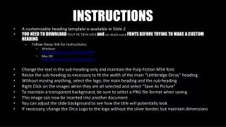 INSTRUCTIONS