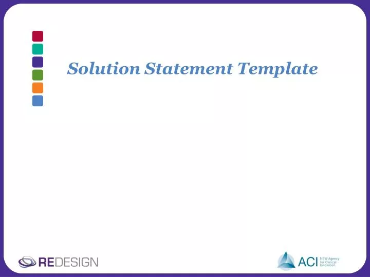 solution statement template
