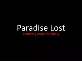 Paradise Lost