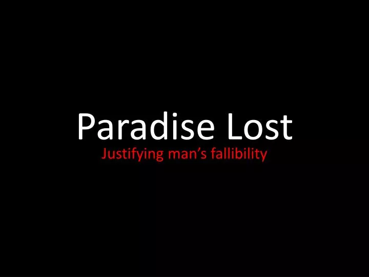 paradise lost
