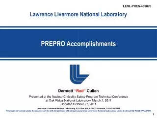 Lawrence Livermore National Laboratory