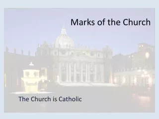 Marks of the Church