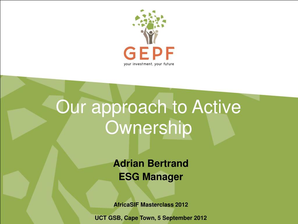 PPT - Our approach to Active Ownership PowerPoint Presentation, free ...